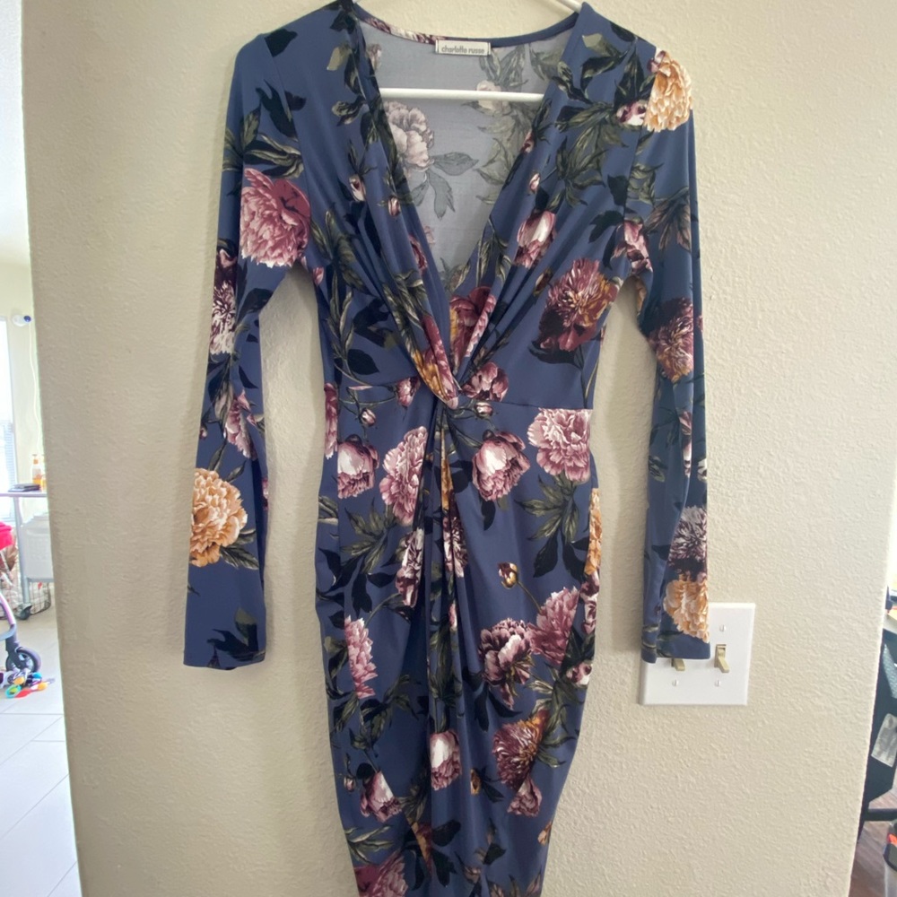 Soft Long Sleeved Floral Dress